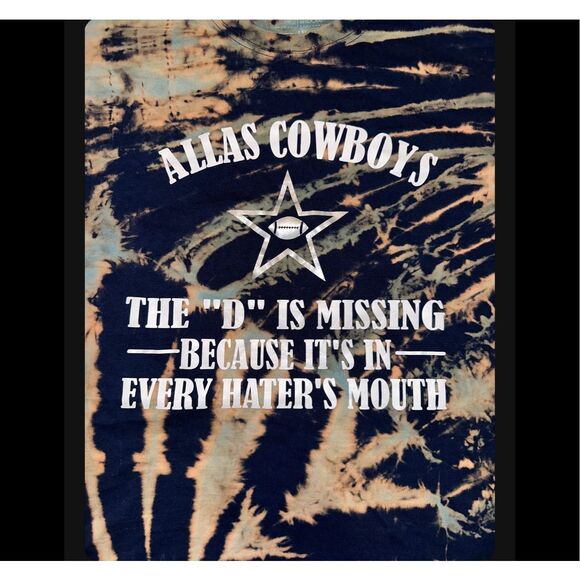 Dallas Cowboys Funny Parody Tie-Dye Tee - Picture 3 of 4